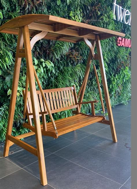 Teak wood garden swing SHS-T02 - ZEBANO