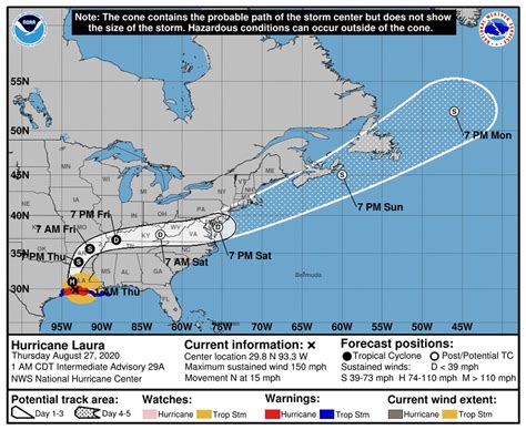 Hurricane Laura path update: Laura makes landfall as a Category 4 with ...