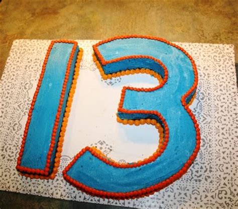 Party Cakes: Number 13 Cake