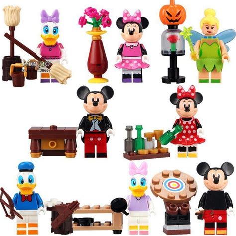 Mickey Minnie Donald Tinker Bell Minifigure Lego Cartoon Sets