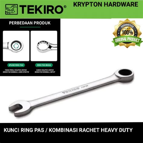 Jual Tekiro Kunci Ring Pas Kombinasi Rachet Mm Heavy Duty