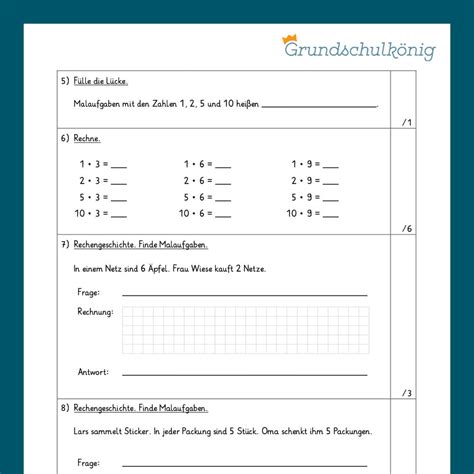 Mathe 2 Klasse Zwei Proben Zahlenoperationen 6