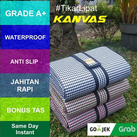 Jual Tikar Lipat Piknik Bahan Kanvas Ukuran 200 X 150 Cm Jumbo Shopee