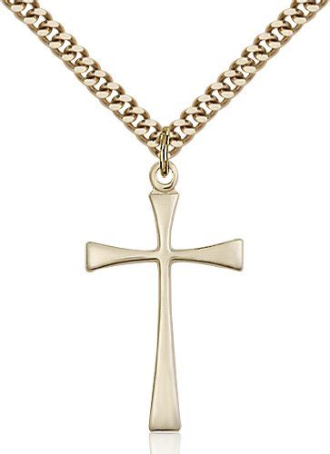 Maltese Cross Necklace Gold Filled Catholic Saint Medals