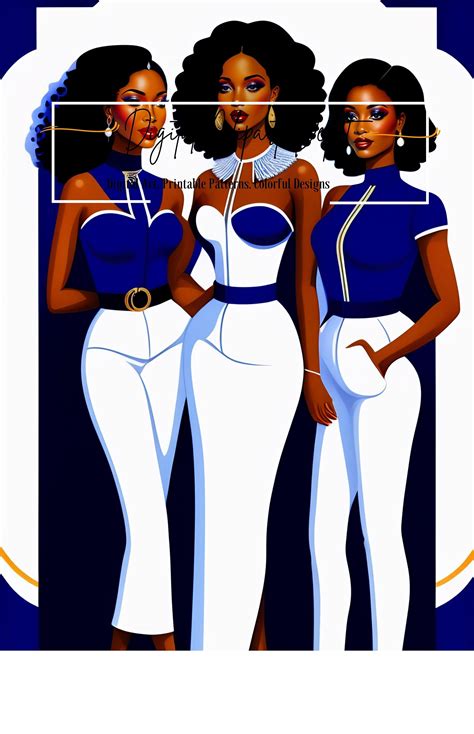 Zeta Phi Beta Sorority Clipart Sisterhood Clipart Retro - Etsy