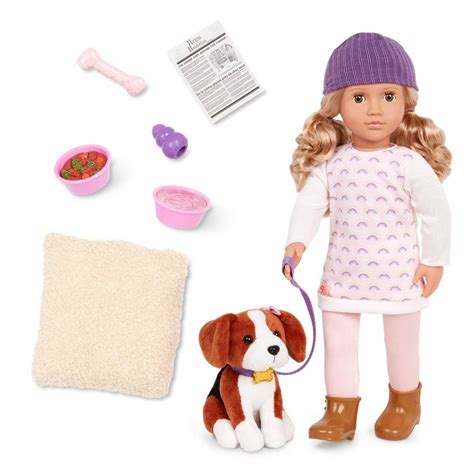 "Our Generation Ember & Elsie 18"" Doll & Pet Set Toy" - Walmart.com