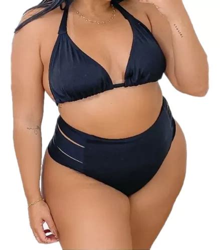 Biquini Plus Size Cintura Alta Hot Pant Feminino Ver O Parcelamento