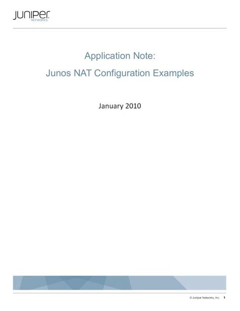 PDF Application Note Junos NAT Configuration Examples DOKUMEN TIPS