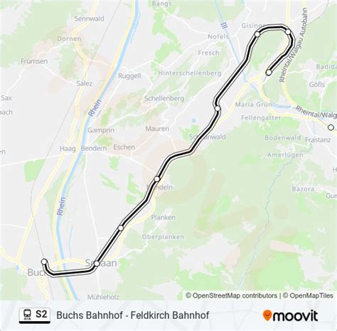 S2 Route Schedules Stops And Maps Buchs Bahnhof Updated