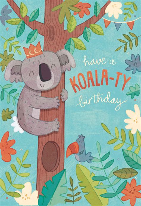 Old English Co Cute Koala Bear Koality Birthday Card For Her Fun