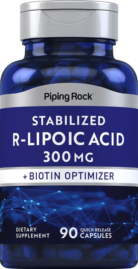 R-Fraction Alpha Lipoic Acid (Stabilized), 300 mg, 90 Quick Release ...
