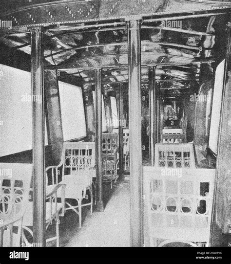 Interior view of the passenger compartment of the first passenger ...