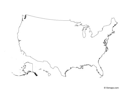 Outline Map of United States Map Vector, Vector Free, Ohio Outline ...