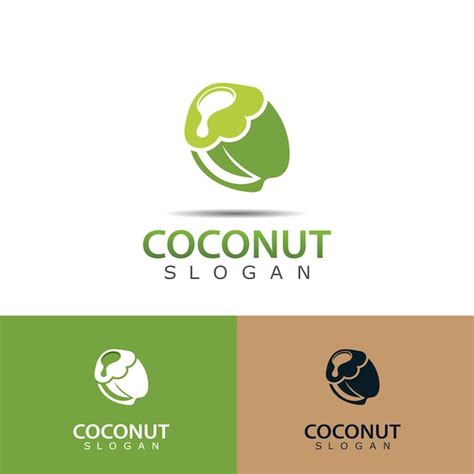 Dise O De Imagen De Logotipo De Coco Producto Natural Del Vector De