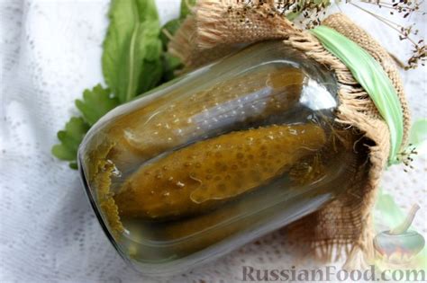Рецепт: Соленые огурцы "как бочковые" (холодный способ) на RussianFood.com