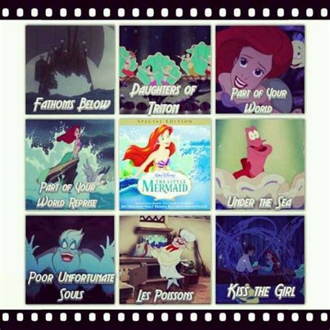 Songs from the Little Mermaid | The little mermaid, Mermaid, Disney movies