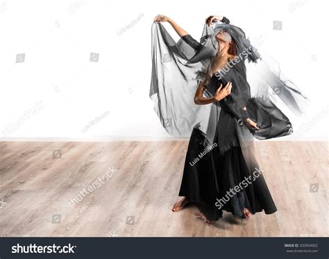 Naked Woman Dancing Big Fabric Stock Photo 350904062 Shutterstock