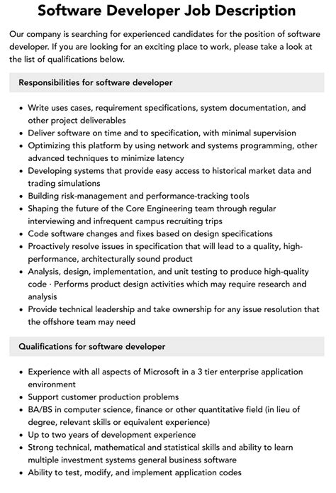 Software Developer Job Description First Republic Craigslist