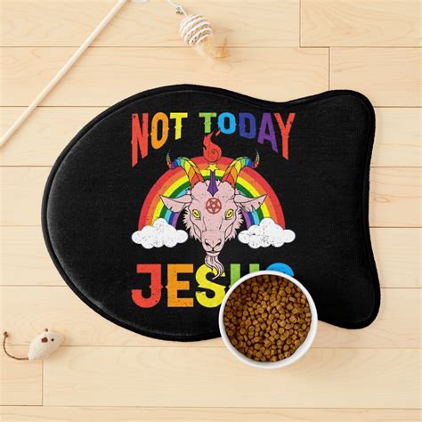 Not Today Jesus Satan Goat Satanic Lgbt Gay Pride Rainbow Satanism Sticker For Sale By