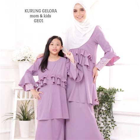 Ge Lavender Kurung Gelora Sedondon Shopee Malaysia