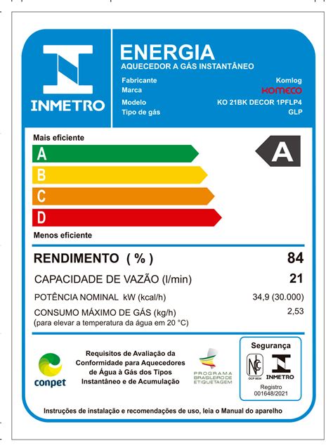 Aquecedor a Gás KO 21BK Decor Komeco