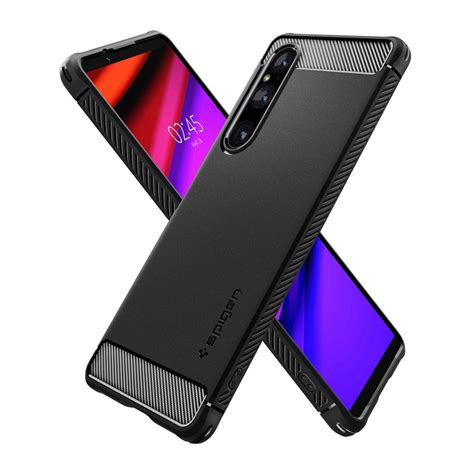 Spigen Rugged Armor Sony Xperia 1 V Suojakuori Musta Suojakalvotukku