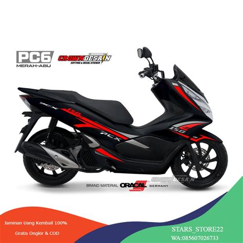 Jual STRIPING CUTTING STIKER HONDA PCX 160 PCX 150 DESAIN 2023 SPORTY