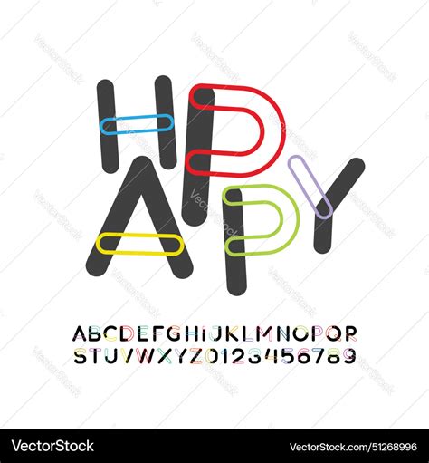 Playful alphabet art decorative font Royalty Free Vector 
