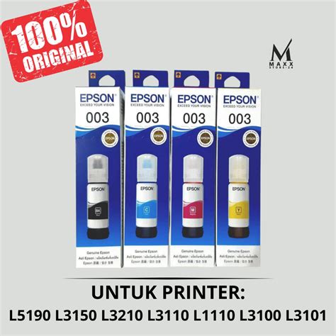 Jual Tinta Epson Original Black Cyan Magenta Yellow L L