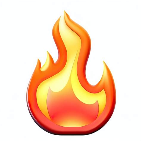 Premium Photo 3d Render Fire Flame Orange Color Icon Realistic Logo Hot Gas For Emoticon