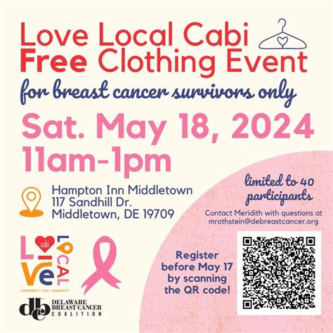 Love Local Cabi Free Clothing Event Exclusively For Breast Cancer