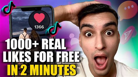 How To Get 1000 Likes On Tiktok For Free In 2 Minutes How To Increase Likes On Tiktok For Free