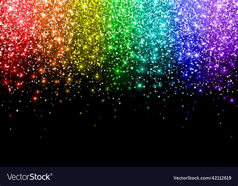 Black Rainbow Glitter Background