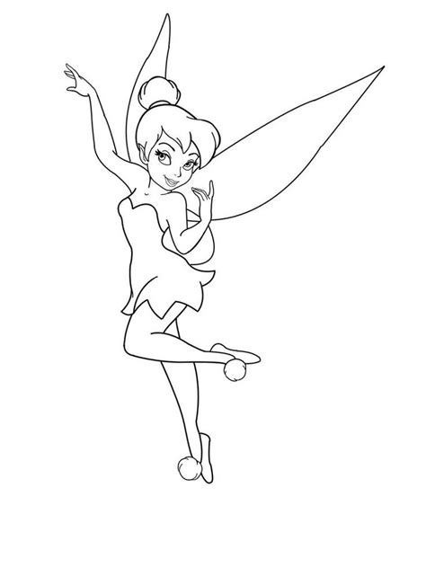 Tinkerbell Coloring Pages Tinkerbell Outline Drawing At Getdrawings ...