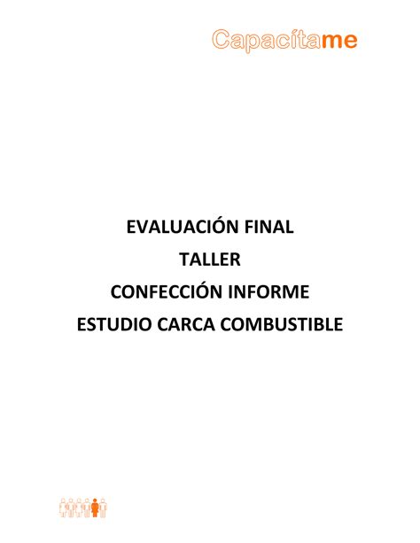 Evaluación Final EVALUACIN FINAL TALLER CONFECCIN INFORME ESTUDIO