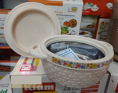 KIAM Flora Stainless Steel Designer Food Hot Pot 2200 ML Daraz Bd