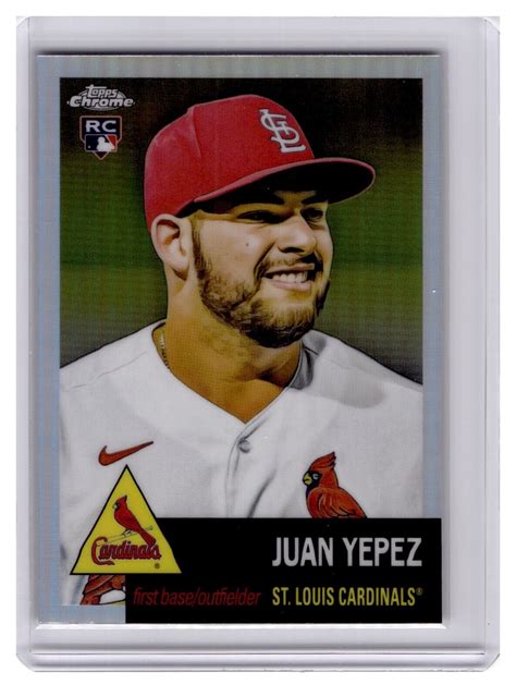 2022 Topps Chrome Platinum Juan Yepez Rookie Refractor 385 St Louis