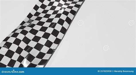 Grid Background Chess Checkered Flag Finish Line Victory 3d Rendering Stock Illustration