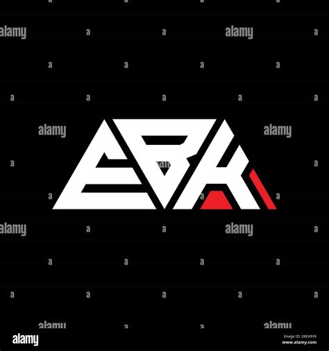 EBK triangle letter logo design with triangle shape. EBK triangle logo ...