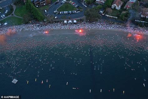 Hobart Thousands Take To Freezing Water For Dawn Nude Plunge As Part Of Tasmania S Dark Mofo