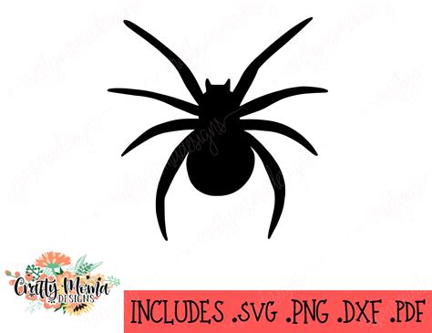 Spider Silhouette Svg Spider Png Digital Download Spider Cut File For