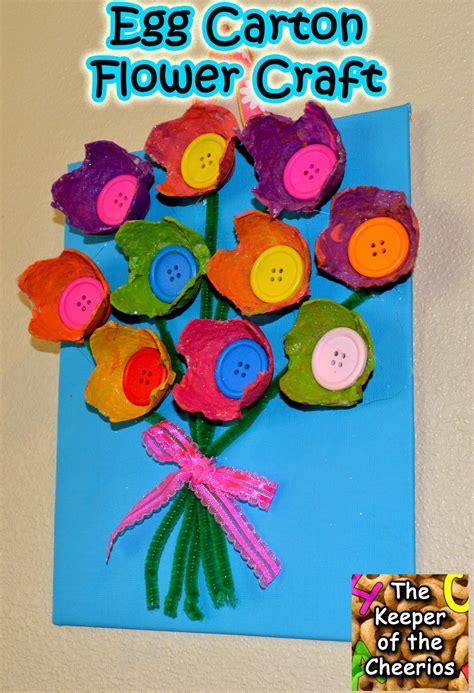 Egg Carton Flower Craft