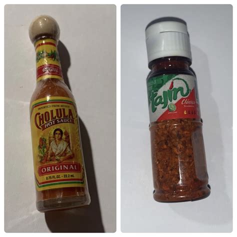 Mini Cholula Hot Sauce N Mini Tajin Keychain Spicy Keychain Mini