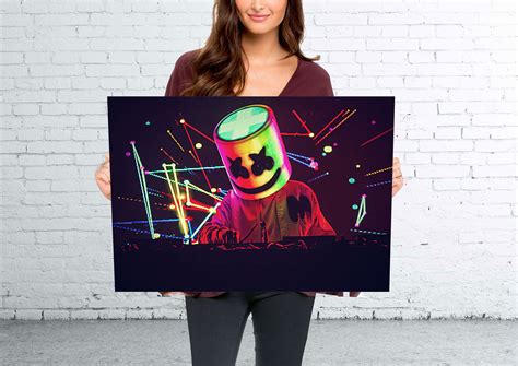 Marshmello Poster Dj Marshmello Poster Marshmello Print Etsy