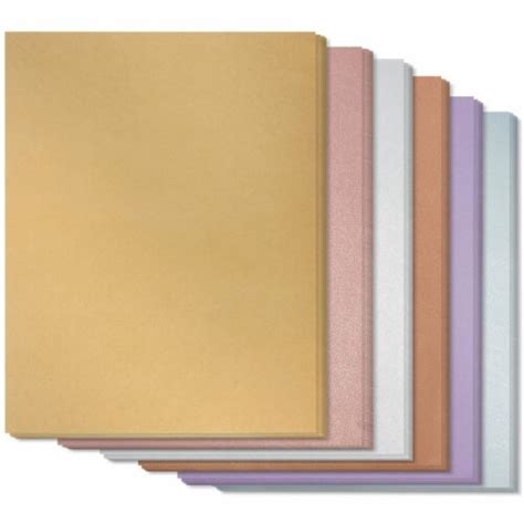 Metallic Shimmer Paper Sheets For Crafting 8 5 X 11 Inches 6 Colors 48 Pack Pack Fred Meyer