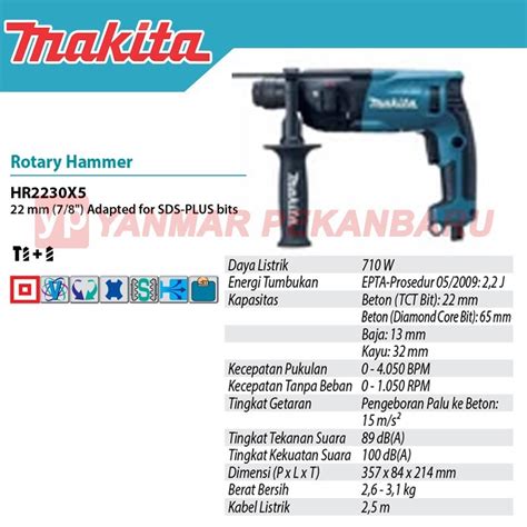 Jual Mesin Bor Rotary Hammer Makita Hr X Shopee Indonesia