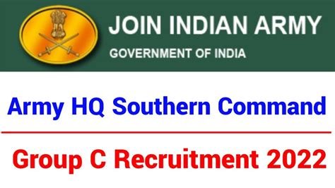 Army HQ Southern Command Recruitment 2022 Apply For 65 Group C