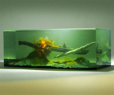 Exploding Submarine Desktop Diorama