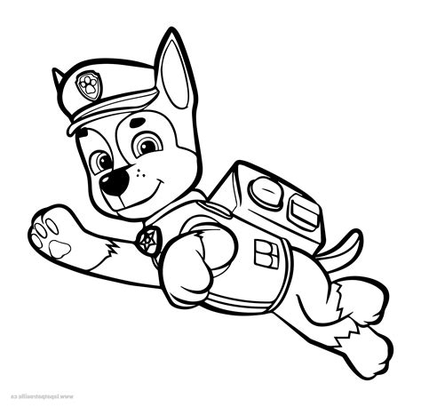 Chase Pat Patrouille Coloriage Unique Stock Coloriage De Chase Saute ...