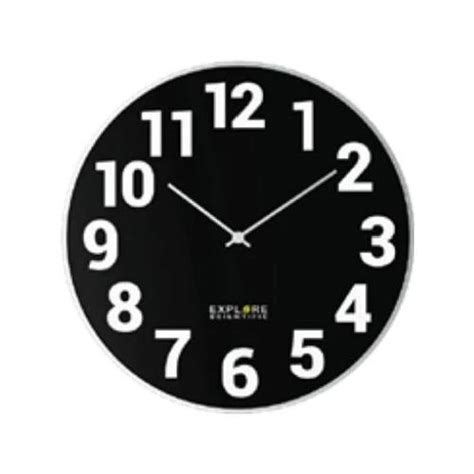 Orologio Da Parete Explore Scientific Rac With Numbers Black E Sil